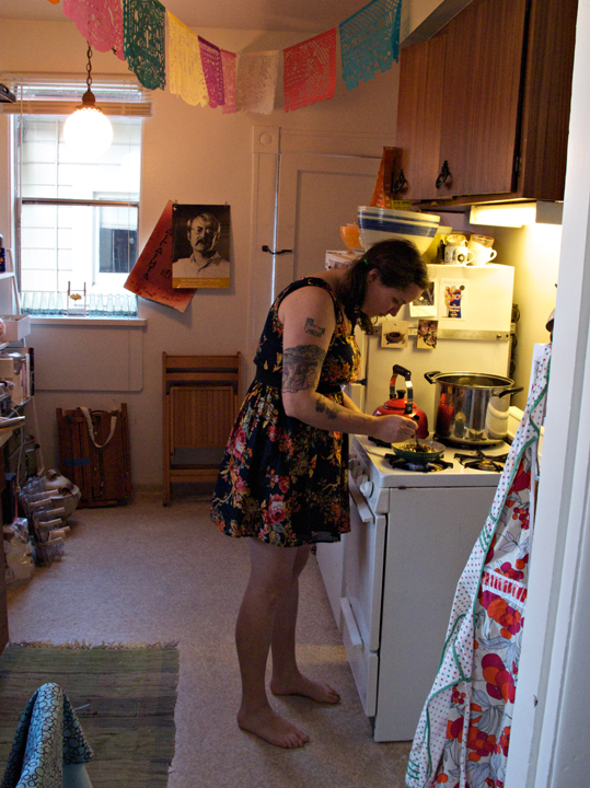 me in the kitchen